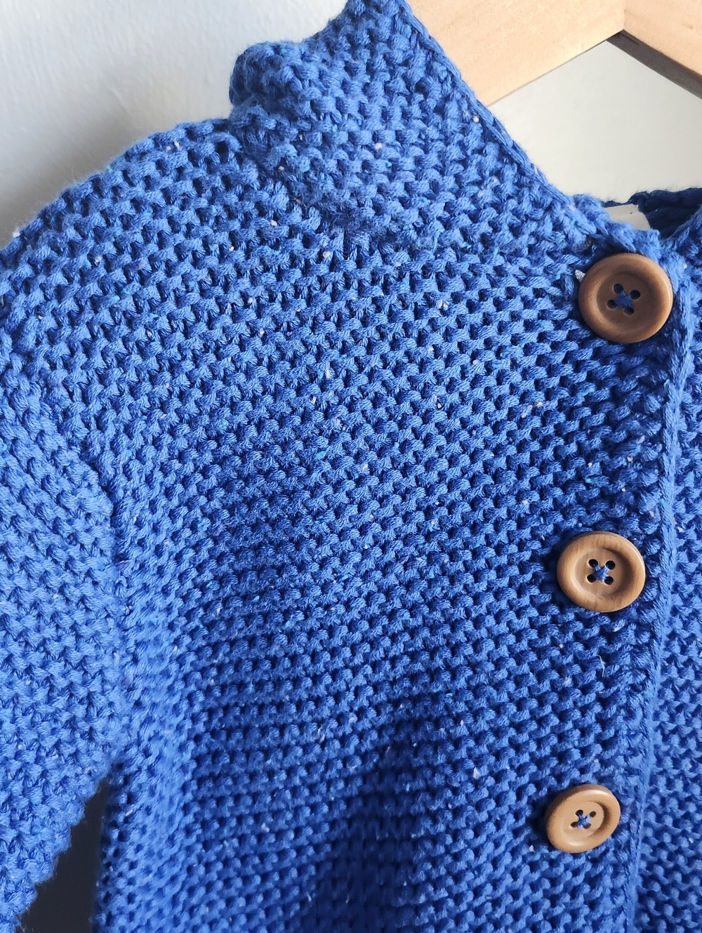 stem Royal Blue Knit Button-Front Cardigan Size 9 Months Organic Cotton NWT